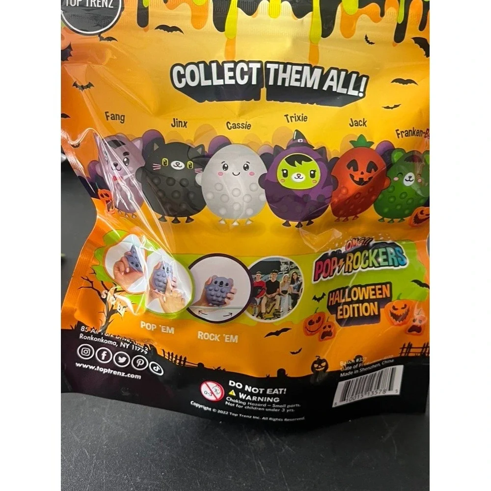 Top Trenz OMG! Pop Rockers Halloween Edition Sensory Fidget Toy Pumpkin